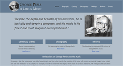 Desktop Screenshot of georgeperle.net